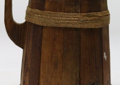 Shipwreck wooden tankard after conservation