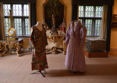 Image shows the costume in position in the Windsor Gallery at Anglesey Abbey